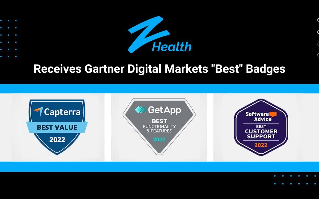 zHealth Earns 3 Gartner Digital Markets “Best” Badges for Chiropractic Software