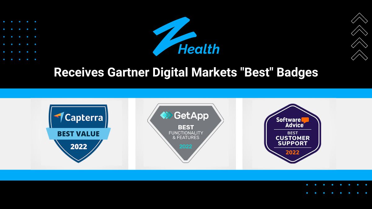 zHealth Garter Digital Markets "Best" Badges