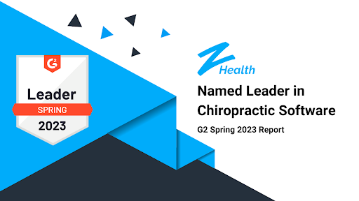 zHealth is a Leader in Chiropractic Software: G2 Spring 2023 Report