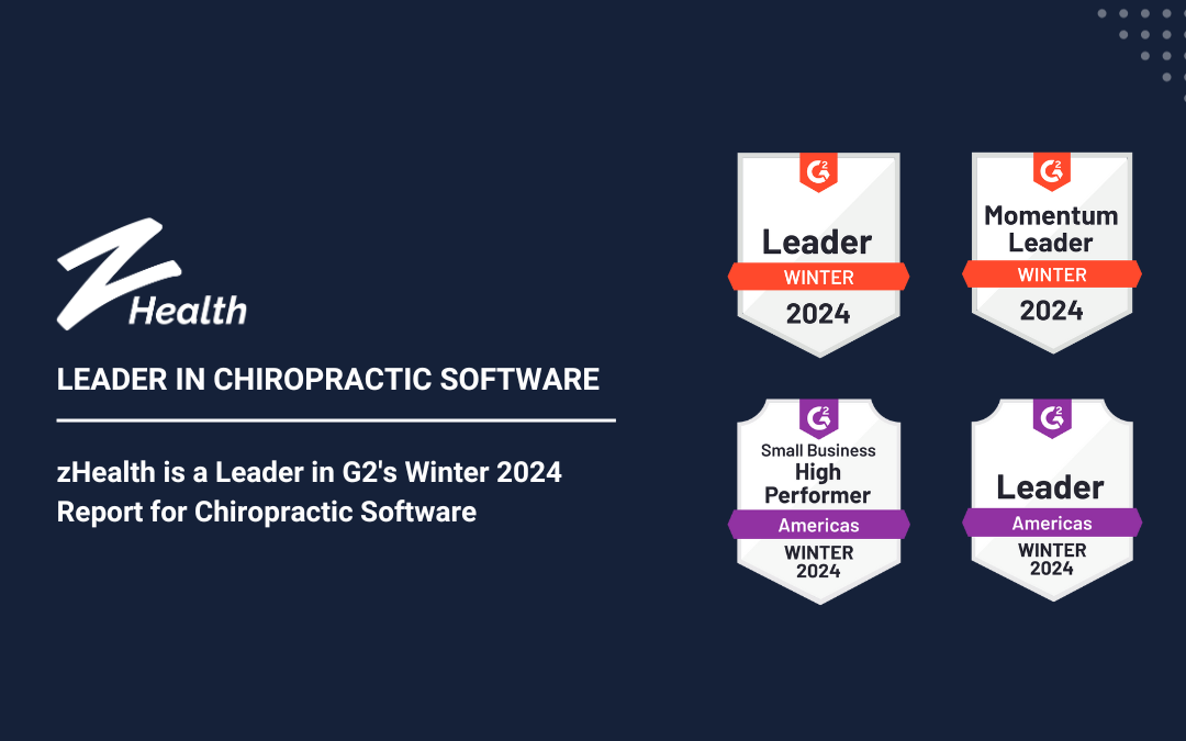 zHealth is G2’s Winter 2024 Leader for Chiropractic Software