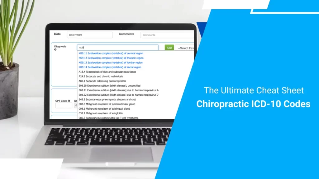 ICD-10 Chiropractic Codes Cheat Sheet