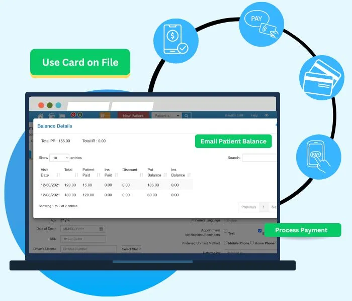 collect patient payment balances