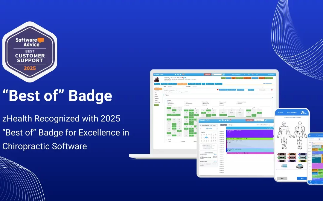 zHealth Recognized with 2025 “Best of” Badge for Excellence in Chiropractic Software