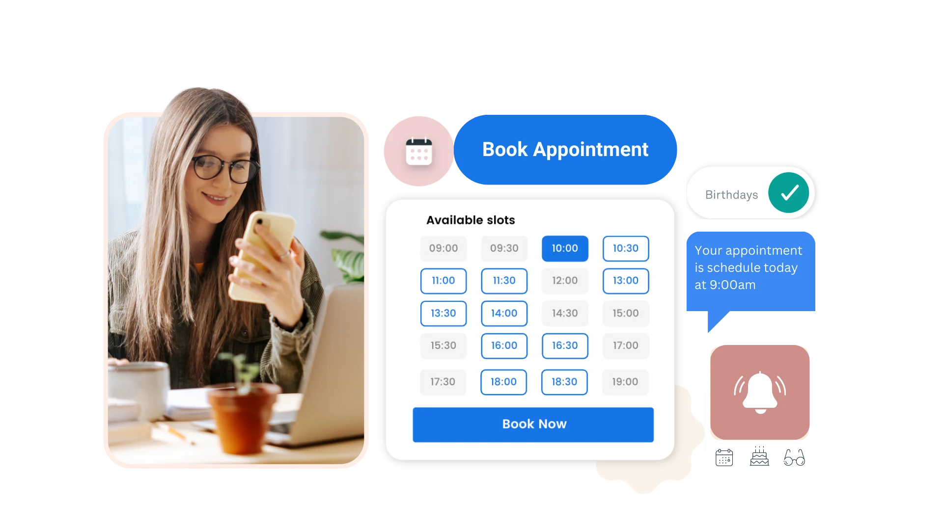Customizable Scheduling by Provider, Service & Location for Massage Clinics