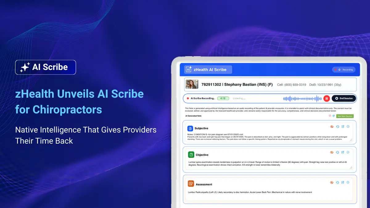 AI scribe for chiropractors