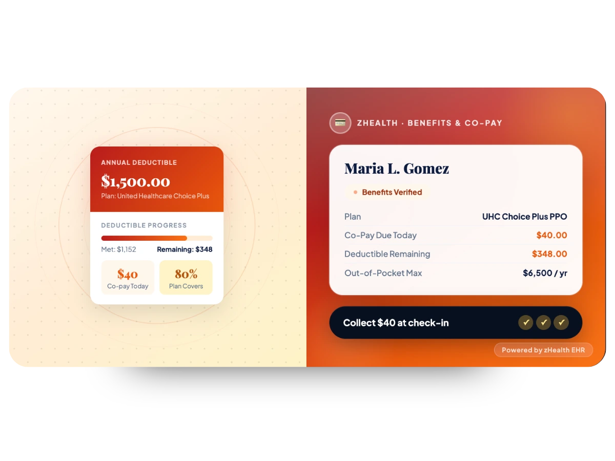 zHealth Patient Insurance Eligibility Verification Software