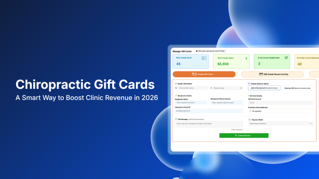 gift card software for chiropractic clinics