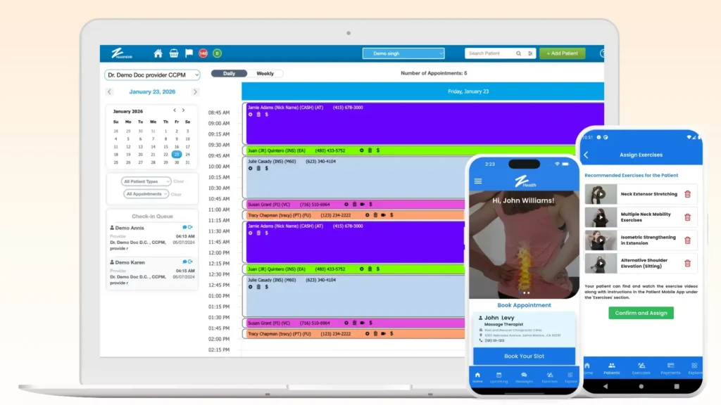 zHealth software screenshot